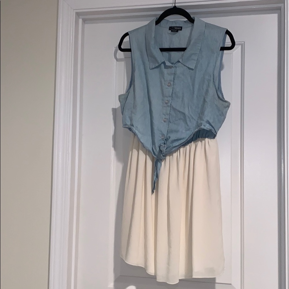 Chambray and Chiffon Dress